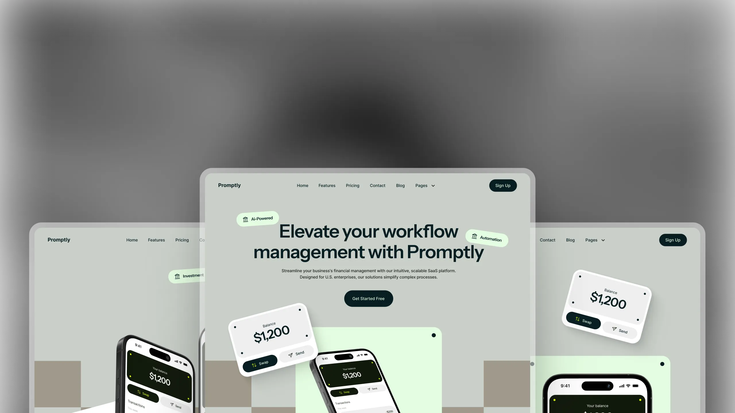 Promptly Mobile app — project preview